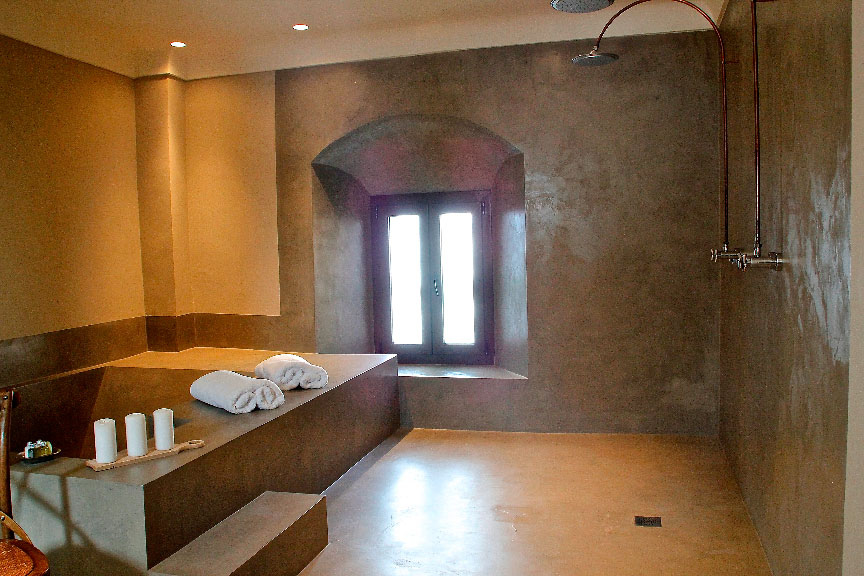 habitaciones romanticas palacio carvajal baño
