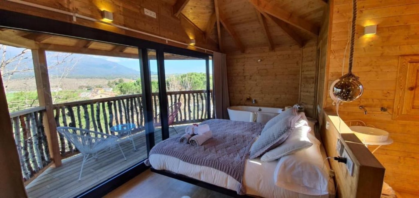 Cabañas de madera cerca de Barcelona